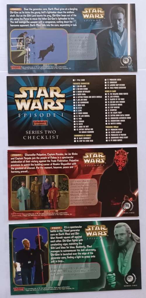 Trading Cards STAR WARS `EPISODE 1` WIDEVISION by TOPPS COMPLETE